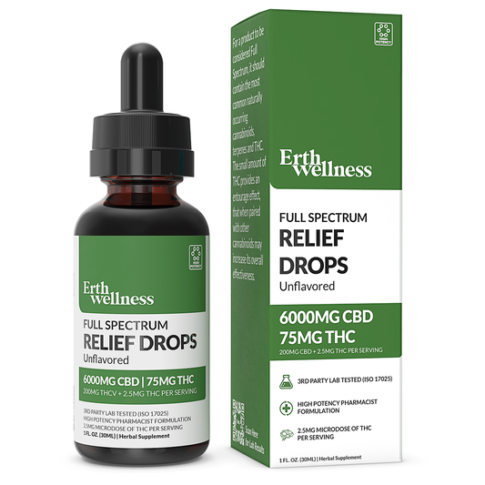 Erth Wellness Full Spectrum CBD + THC RELIEF Drops
